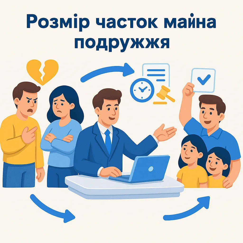 Розмір часток майна подружжя